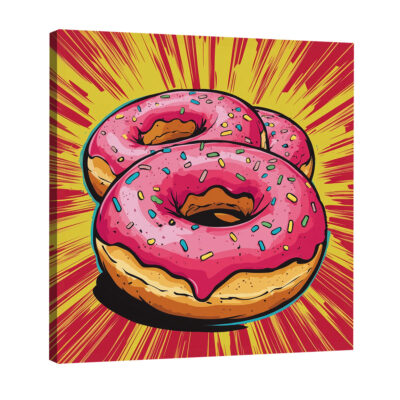 Sweet Treat - Glazed Donuts With Sprinkles Vintage Artwork