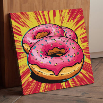 Sweet Treat - Glazed Donuts With Sprinkles Vintage Artwork