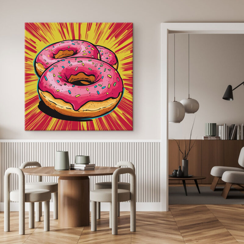 Sweet Treat - Glazed Donuts With Sprinkles Vintage Artwork
