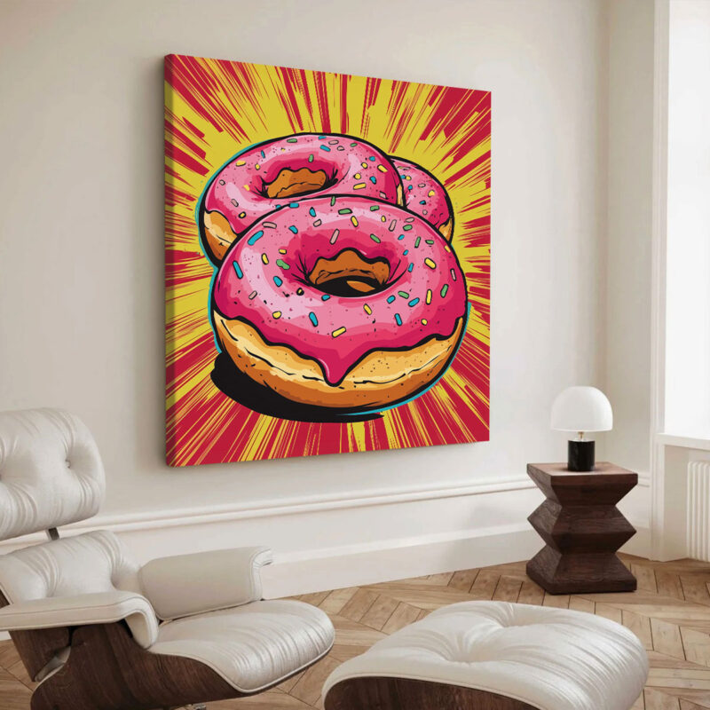 Sweet Treat - Glazed Donuts With Sprinkles Vintage Artwork
