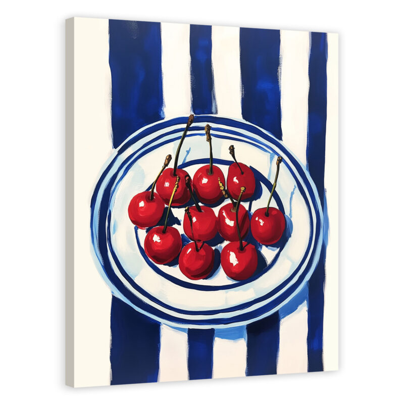 Cherry Vintage Artwork - Classic Delight Canvas Wall Art