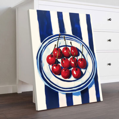 Cherry Vintage Artwork - Classic Delight Canvas Wall Art