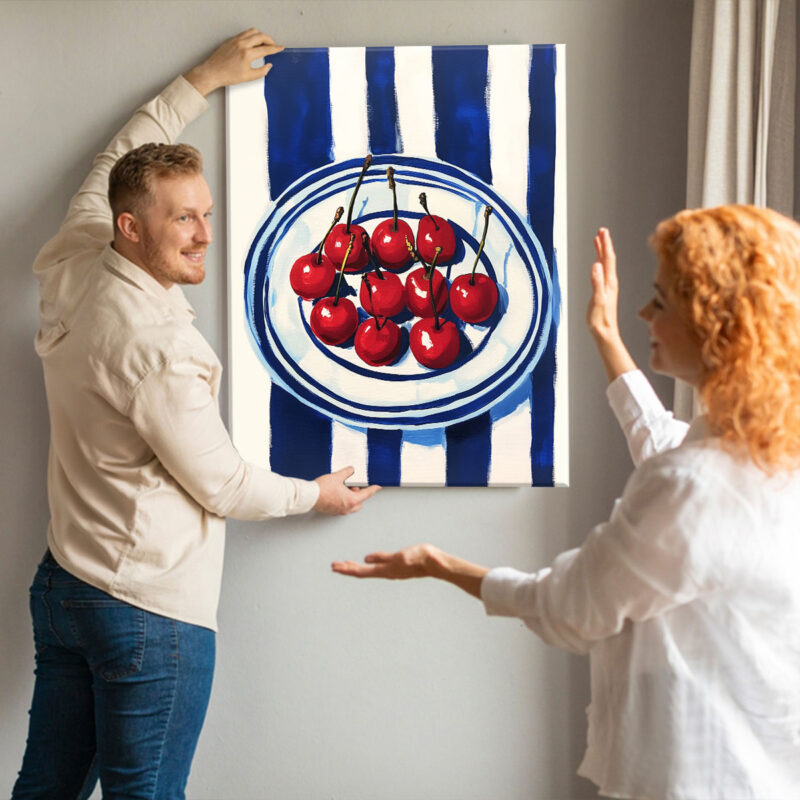 Cherry Vintage Artwork - Classic Delight Canvas Wall Art