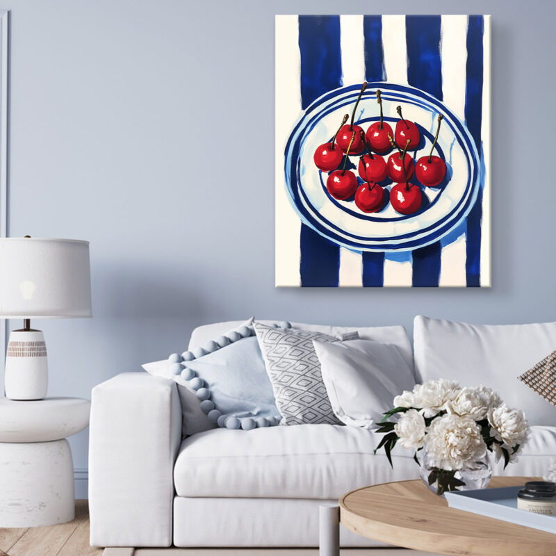 Cherry Vintage Artwork - Classic Delight Canvas Wall Art