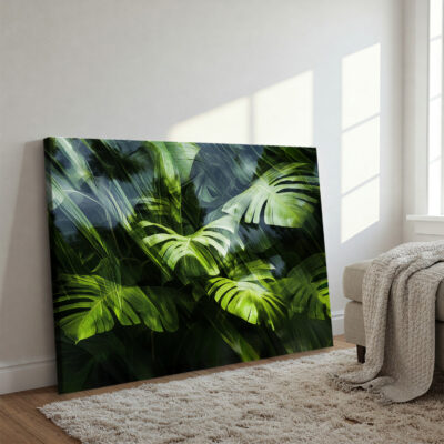 Abstract Tropical Rainforest Canopy Canvas Wall Art