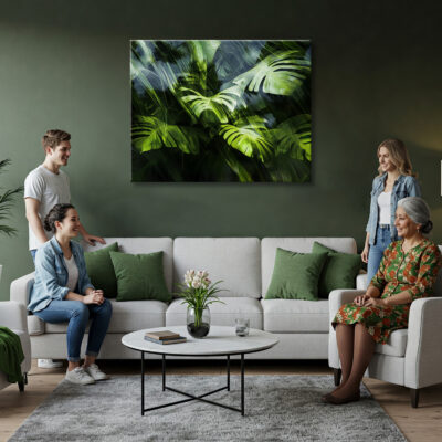 Abstract Tropical Rainforest Canopy Canvas Wall Art