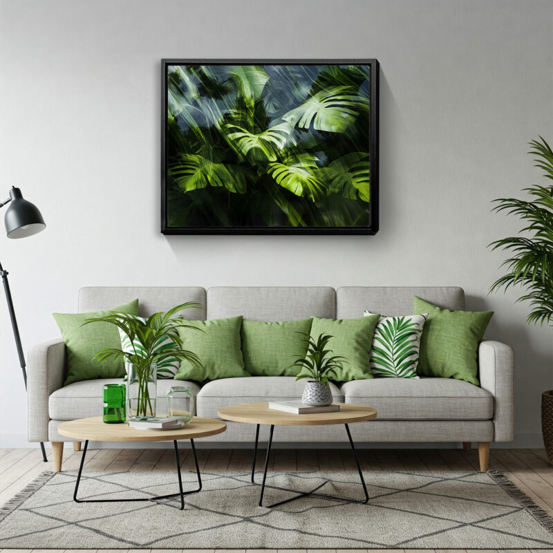 Abstract Tropical Rainforest Canopy Canvas Wall Art