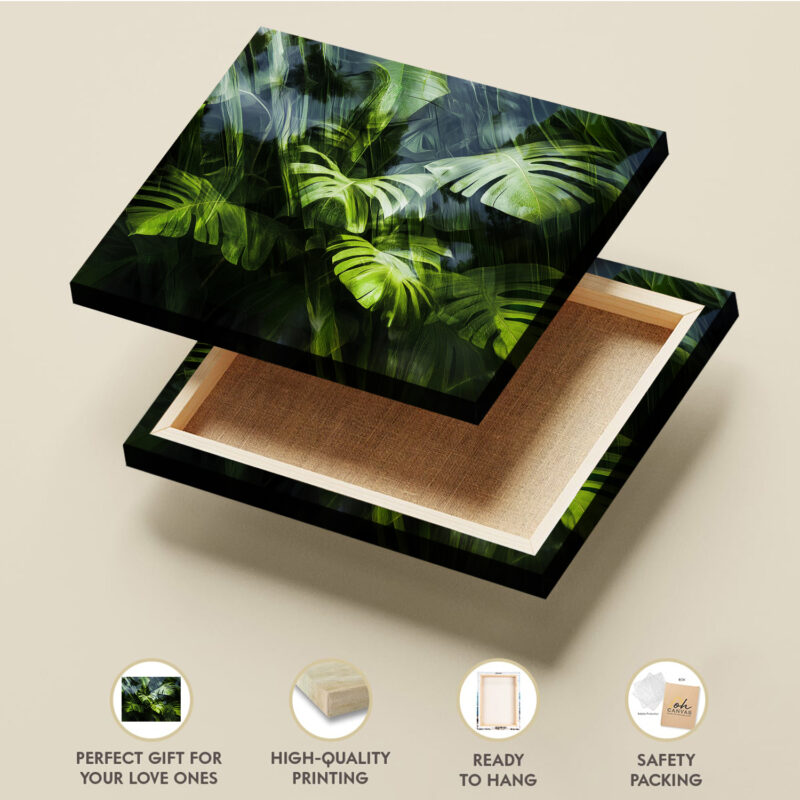Abstract Tropical Rainforest Canopy Canvas Wall Art