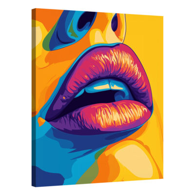 Pop Art Eye-Catching Glamorous Lips Wall Art Print