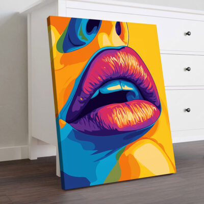 Pop Art Eye-Catching Glamorous Lips Wall Art Print