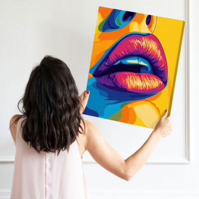 Pop Art Eye-Catching Glamorous Lips Wall Art Print