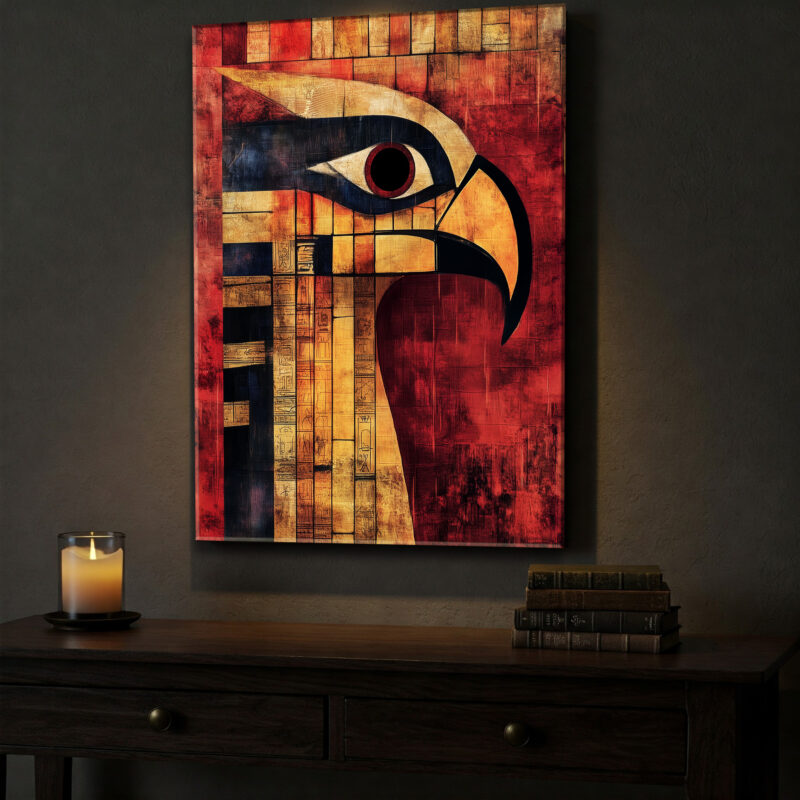 Minimalist Ancient Statue Silhouette Modern Canvas Print
