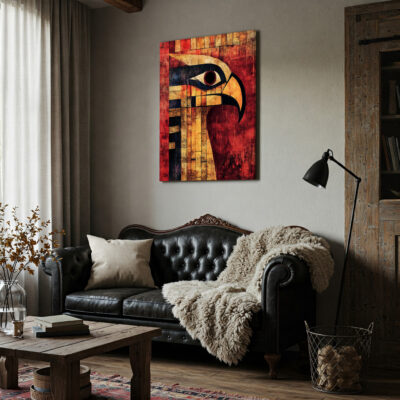 Minimalist Ancient Statue Silhouette Modern Canvas Print