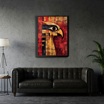 Minimalist Ancient Statue Silhouette Modern Canvas Print