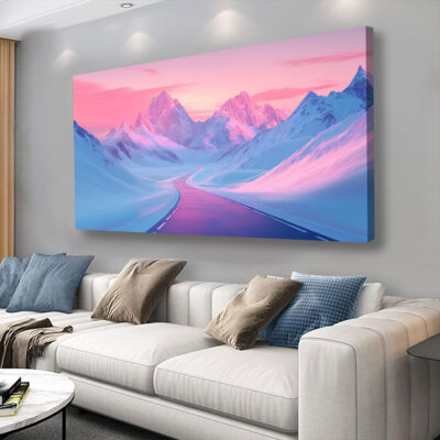 Nature Artwork - Winding Road Through Mountain Wall Art