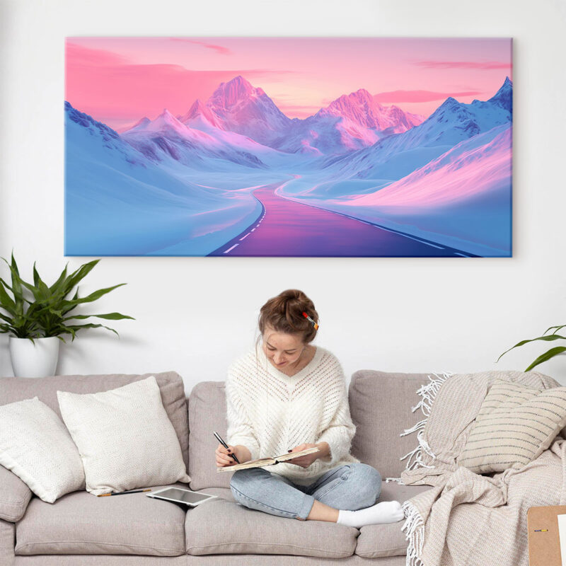 Nature Artwork - Winding Road Through Mountain Wall Art