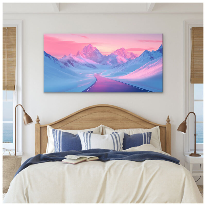 Nature Artwork - Winding Road Through Mountain Wall Art