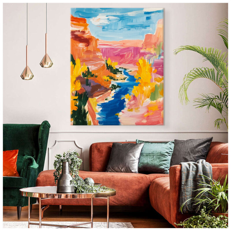 Grand Canyon Vista - Colorful Arizona Art Canvas Print