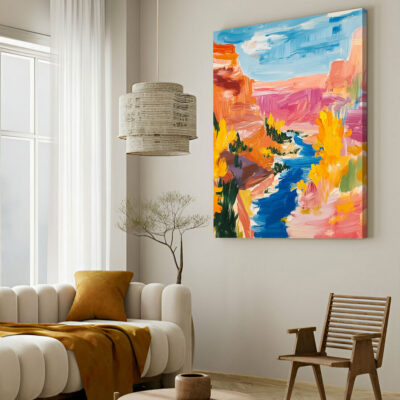 Grand Canyon Vista - Colorful Arizona Art Canvas Print
