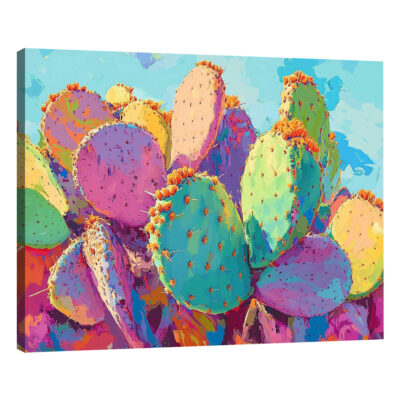 Pop Art Desert Bloom - Cactus Painting Nature Artwork