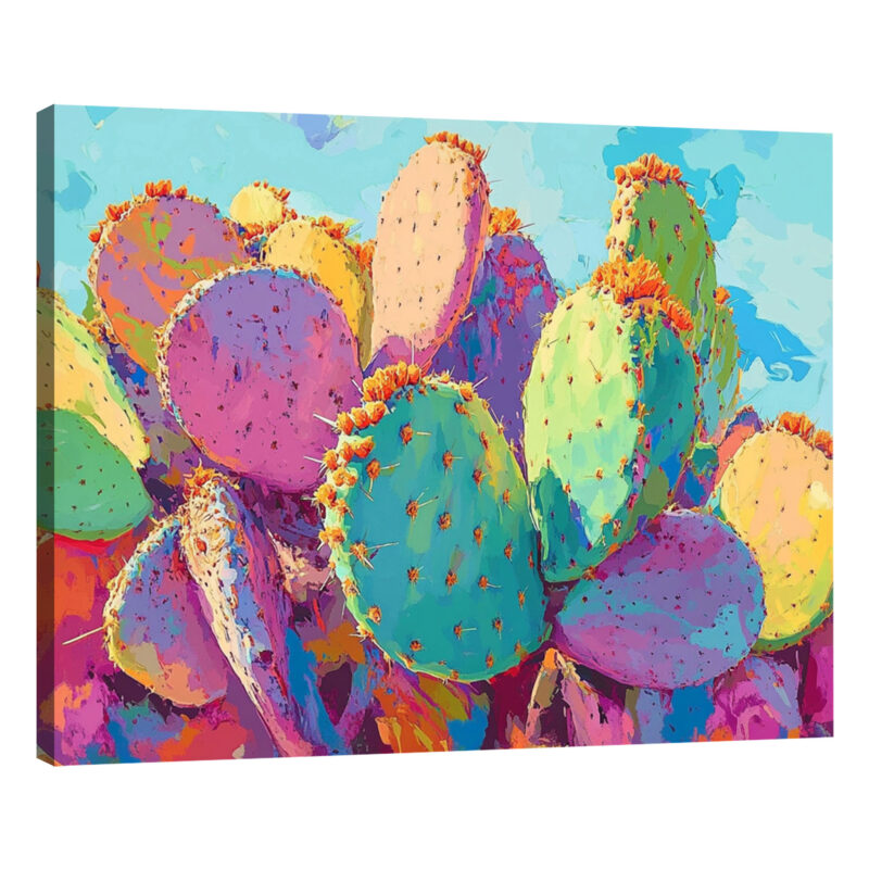 Pop Art Desert Bloom - Cactus Painting Nature Artwork
