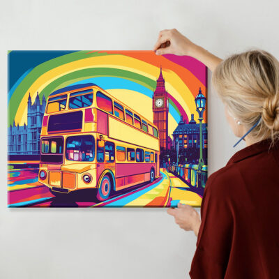 London Pop Art Vibe - Icons In Color Canvas Print