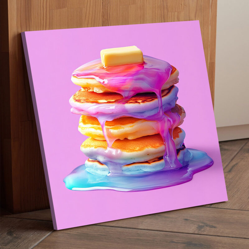Breakfast Delight - Pancake Stack Pop Art Canvas Print