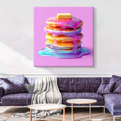 Breakfast Delight - Pancake Stack Pop Art Canvas Print