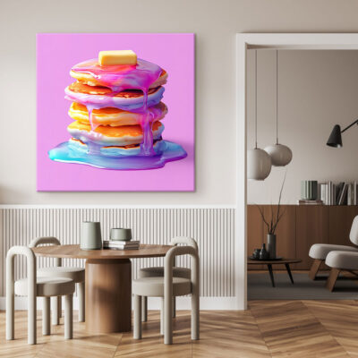 Breakfast Delight - Pancake Stack Pop Art Canvas Print