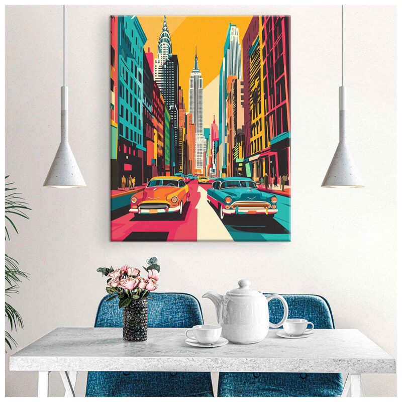 Pop Art Urban Illustration - New York City Canvas Print