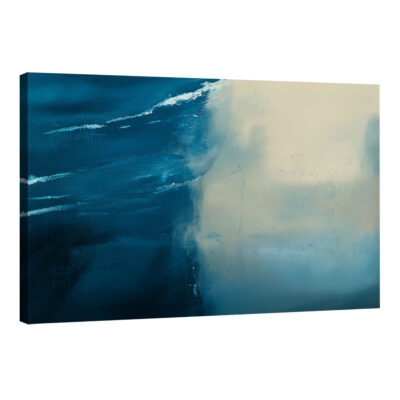 Ethereal Nature Artwork - Abstract Blue Beach Wall Art