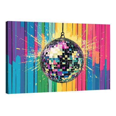 Pop Art Dazzling Disco Ball - Party Sparkle Vintage Artwork