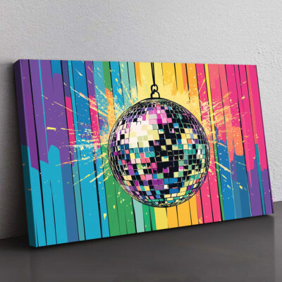 Pop Art Dazzling Disco Ball - Party Sparkle Vintage Artwork