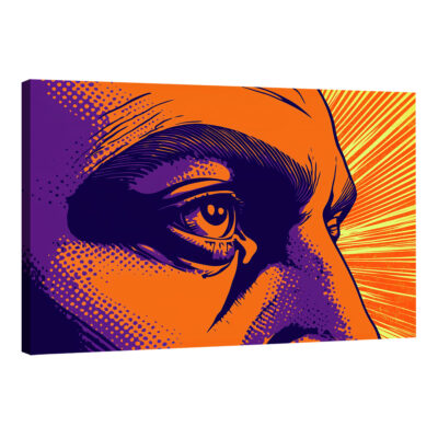 Pop Art Eye Portrait - Inner Fire Canvas Vintage Artwork