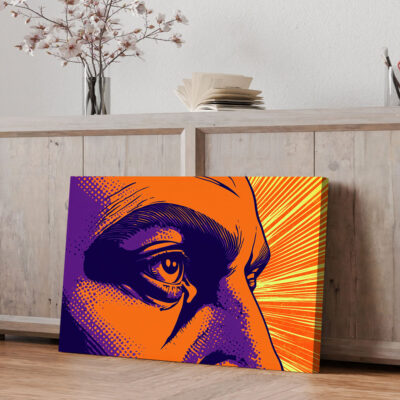 Pop Art Eye Portrait - Inner Fire Canvas Vintage Artwork