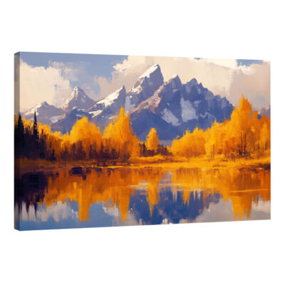Autumn Mountain Wall Art - Peaks In Calm Canvas Print
