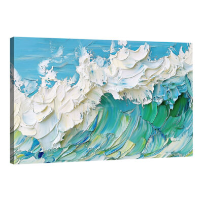 Dynamic Ocean Swirl - Abstract Canvas Beach Wall Art