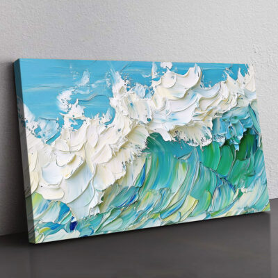 Dynamic Ocean Swirl - Abstract Canvas Beach Wall Art