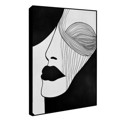 Elegant Line Art Profile - Minimalist Wall Decor Canvas