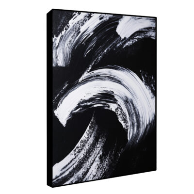 Monochrome Motion – Bold Abstract Artwork Canvas Decor