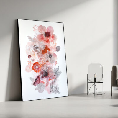 Botanical Print Canvas - Intricate Flower Illustration
