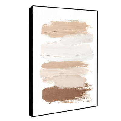Earth Tones – Simple Brushstroke Canvas Beige Wall Art