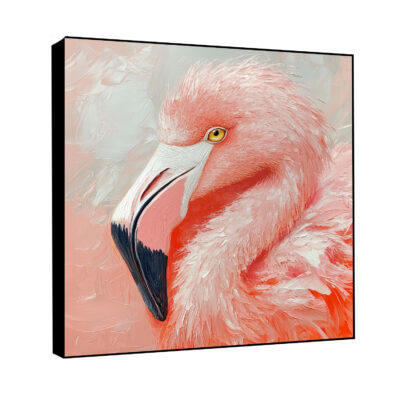 Elegant Flamingo in Finery Oil Painting Canvas Art