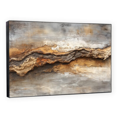 Textured Abstract Tree Canvas Art With Earthy Tones