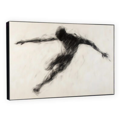 Minimalist Figurative Sketch Canvas In Neutral Lines