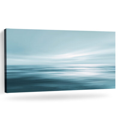 Minimalist Ocean Horizon Canvas Neutral Beach Wall Art
