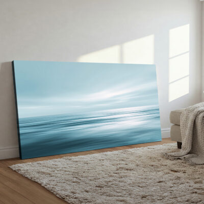 Minimalist Ocean Horizon Canvas Neutral Beach Wall Art