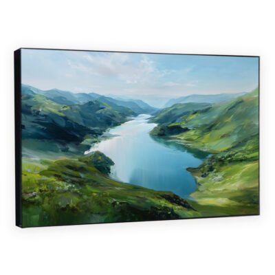Majestic Mountain River Landscape Canvas Nature Artwork