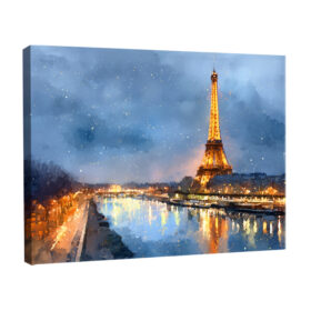 ルバダン Art Vision a Paris Paris Skyline Canvas Wall Art with Sparkling Eiffel Tower