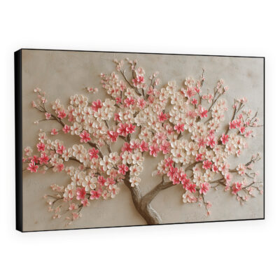 Eternal Spring - Textured Cherry Blossom Canvas Wall Art